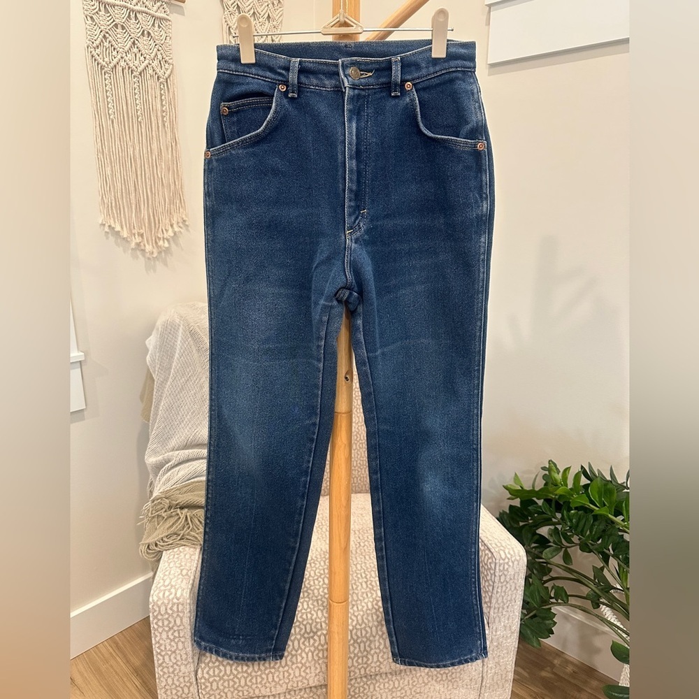Vintage Lee High Rise Straight Leg Jeans Made USA Size 12